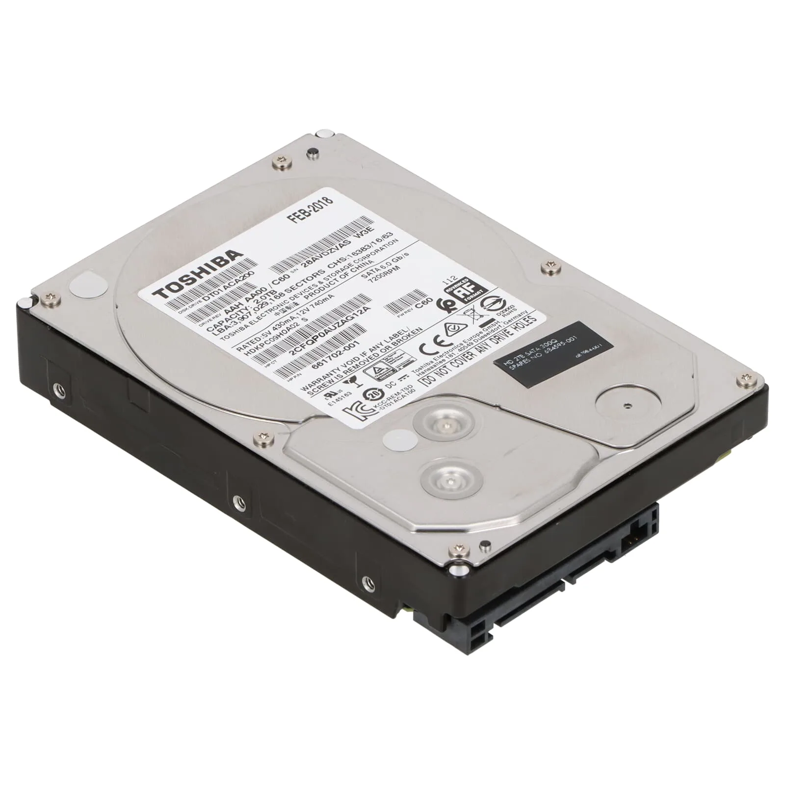HPE 661702-001 2TB SATA 6Gbps 3,5" LFF