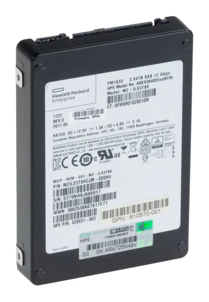 HPE 874430-003 3.84TB SAS 12Gbps 2,5" SFF