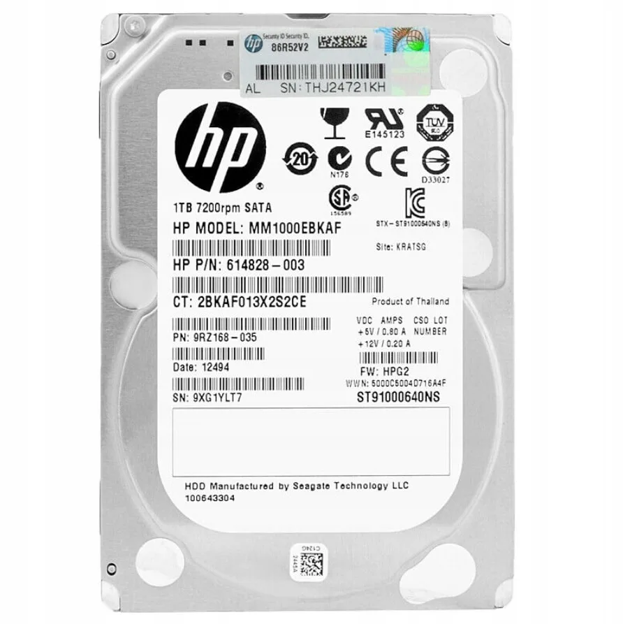 HP 1TB SATA 7.2K 3Gbps  2,5" SFF - P/N: 614828-003
