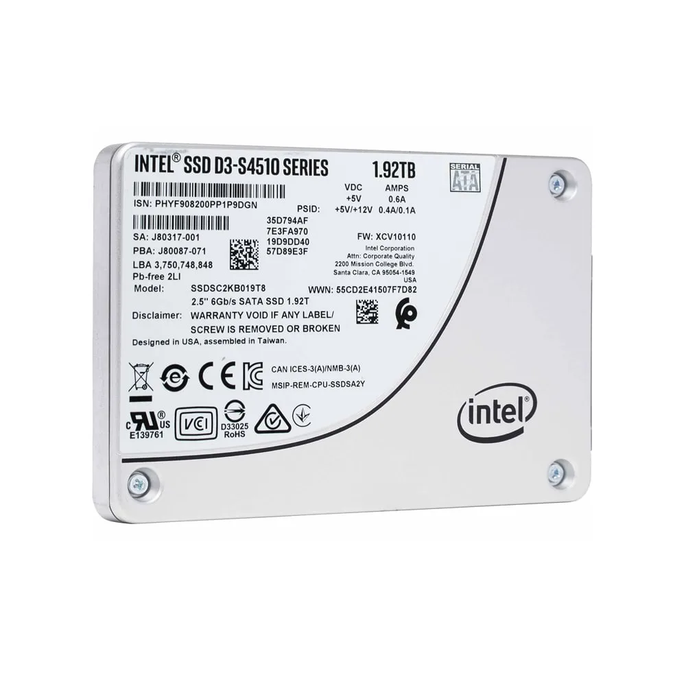 Intel 1.92TB SATA 6Gbps D3 S4510 SFF