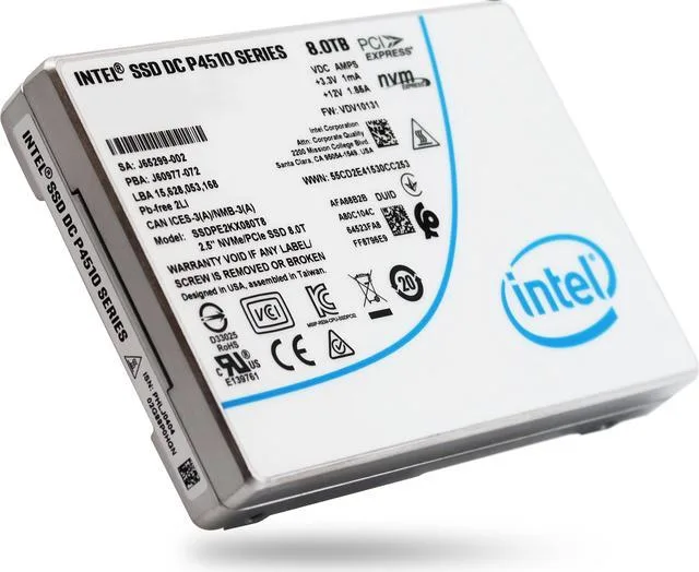 Intel P4510 4TB U.2 NVMe SSD P/N: SSDPE2KX040T8