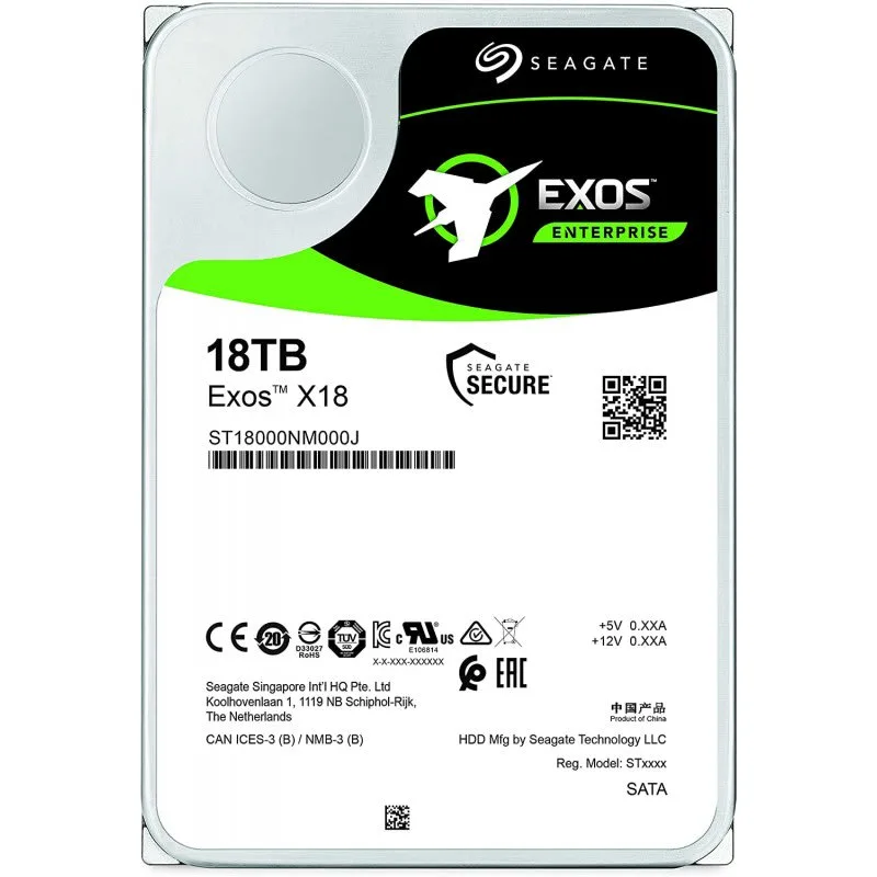 Seagate Exos x18 18TB SATA 7.2K 6Gbps 3,5" LFF Dell P/N: 0KPVDN