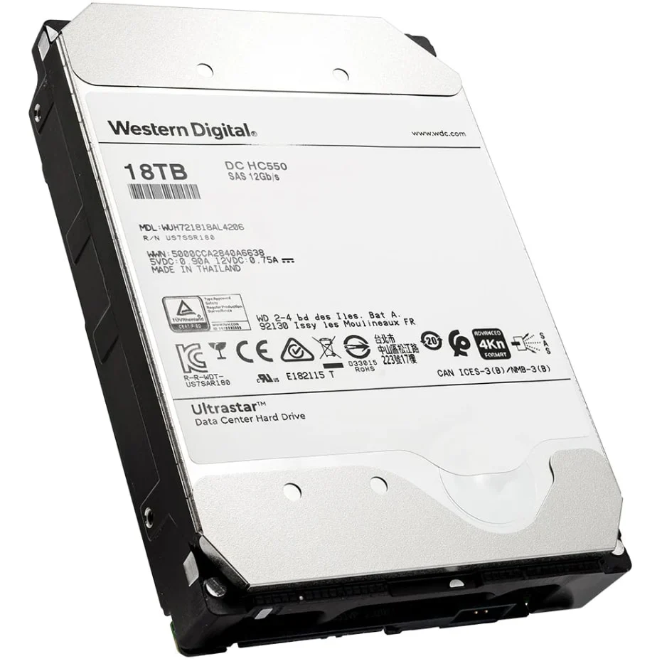 WD DC HC550 18TB SAS 12Gbps 3,5" LFF
