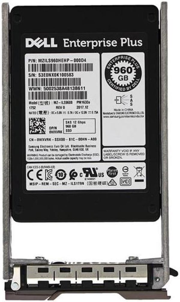 Dell 960GB SAS 12Gbps SFF P/N: 0WXVRK 1