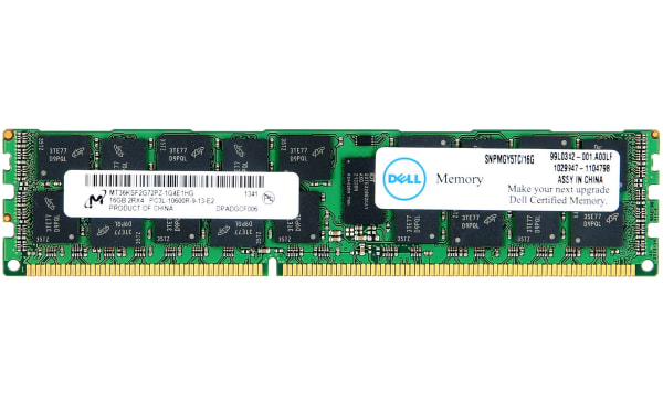 Dell / Micron 16GB DDR3 1333MHz 10600R ECC gen. P/N: SNPMGY5TC/16G     1
