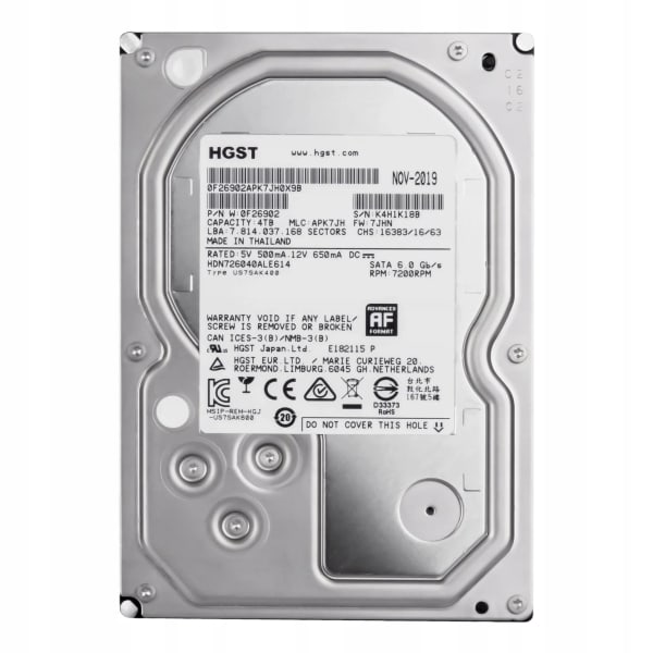 HGST Ultrastar 7K6000 4TB SAS 12Gbps 3,5" LFF 2