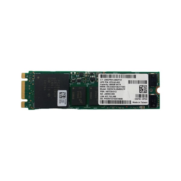 HPE 480GB M.2 SATA 6Gbps SFF P/N: 870143-003 1