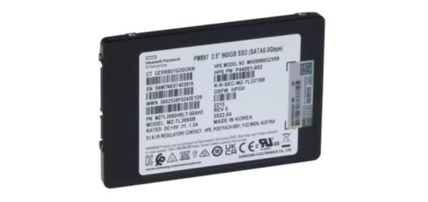 HPE 960GB SATA 6Gbps SFF PM897 SSD P/N: P44001-002 1