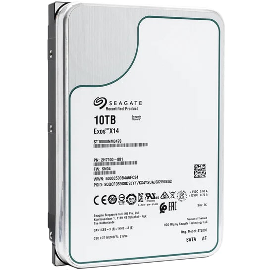 Seagate Exos X14 NEW 10TB SATA 7.2K 6Gbps 3,5" LFF 1