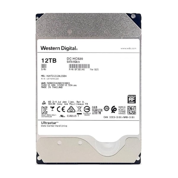 WD DC HC520 12TB SATA 6Gbps 3,5" LFF 1